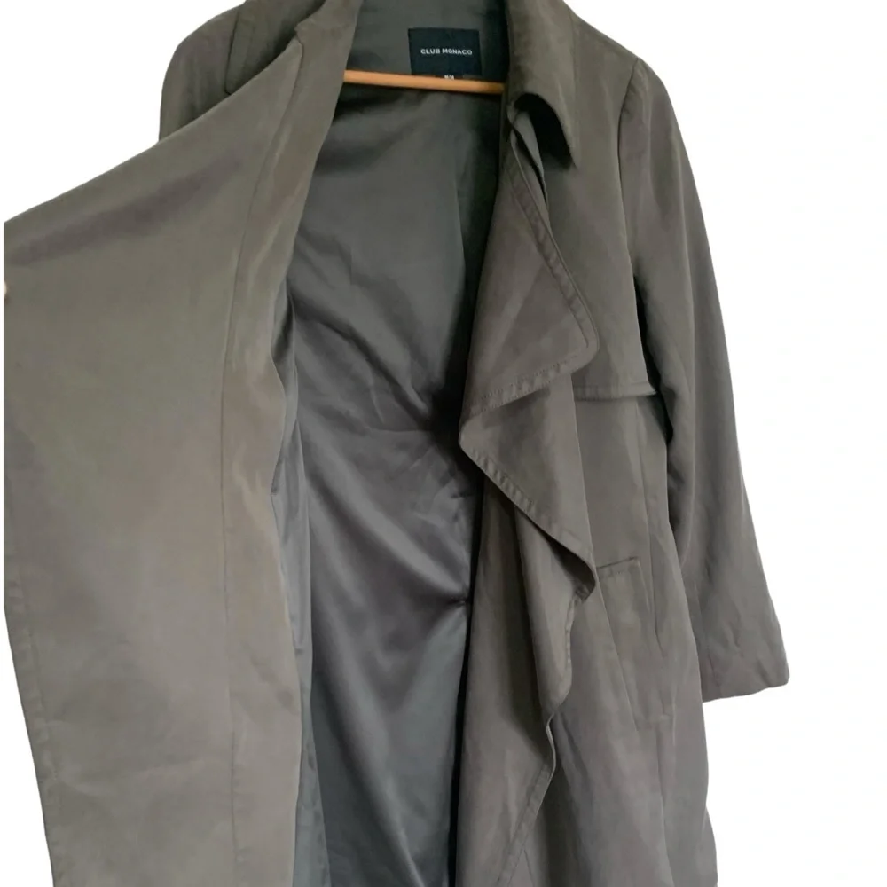 Club Monaco Claudine Trench Coat Size Medium - Picture 10 of 13
